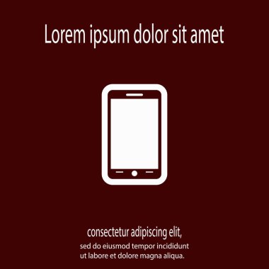 Cep telefonu simgesi, vektör illüstrasyonu. Düz tasarım biçimi