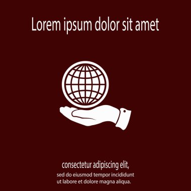 Elli dünya ikonu, vektör illüstrasyonu. Düz tasarım biçimi