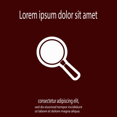 Arama simgesi, vektör illüstrasyonu. Düz tasarım biçimi
