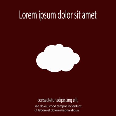 Bulut simgesi, vektör çizimi. düz tasarım biçimi