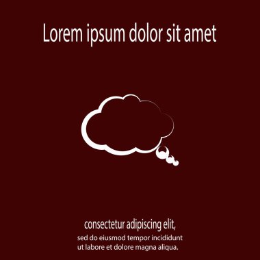 Çizgi roman konuşma balonları ikonu, vektör illüstrasyonu. Düz tasarım biçimi