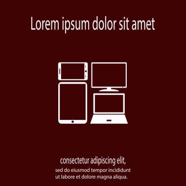 elektronik cihazlar kutsal kişilerin resmi, vektör çizim seti. düz tasarım stil
