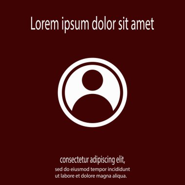 kullanıcı simgesi, vektör illüstrasyonu. düz tasarım biçimi