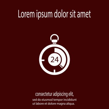 Kronometre simgesi, vektör çizimi. düz tasarım biçimi
