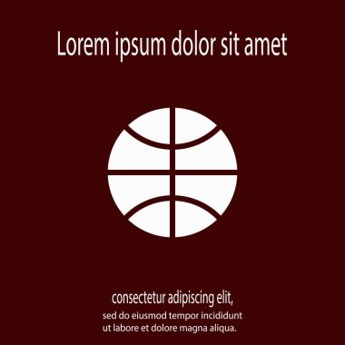 Basketbol ikonu, vektör illüstrasyonu. düz tasarım biçimi
