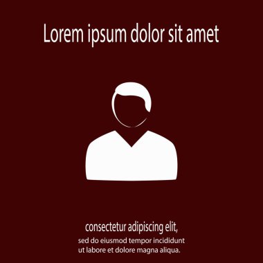 Adam ikonu, vektör illüstrasyonu. düz tasarım biçimi
