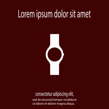 Kol saati simgesi, vektör çizimi. Düz tasarım biçimi