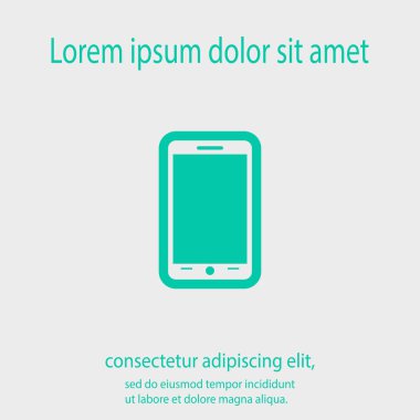 Cep telefonu simgesi, vektör illüstrasyonu. Düz tasarım biçimi