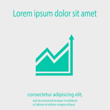Bilgi, grafik simgesi, vektör illüstrasyonu. Düz tasarım biçimi