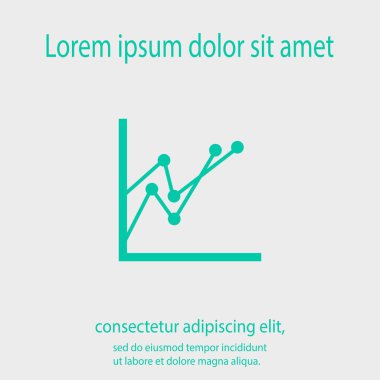 Bilgi, grafik simgesi, vektör illüstrasyonu. Düz tasarım biçimi