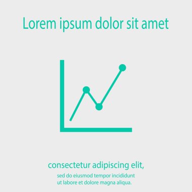 Bilgi, grafik simgesi, vektör illüstrasyonu. Düz tasarım biçimi