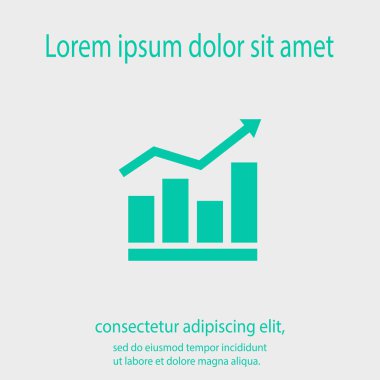 Bilgi, grafik simgesi, vektör illüstrasyonu. Düz tasarım biçimi
