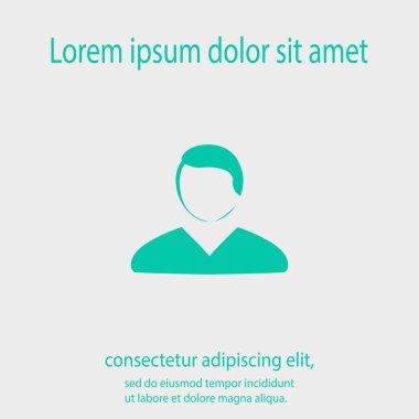 Adam ikonu, vektör illüstrasyonu. düz tasarım biçimi
