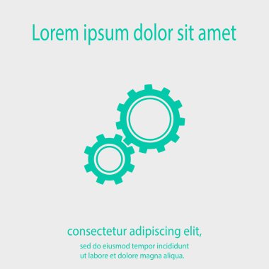 Vites simgesi, vektör çizimi. Düz tasarım biçimi