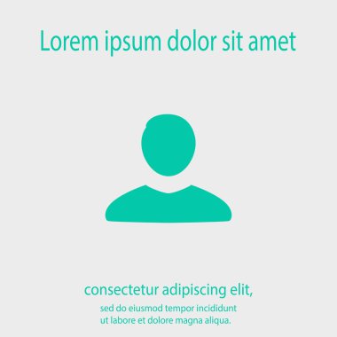 Adam ikonu, vektör illüstrasyonu. düz tasarım biçimi