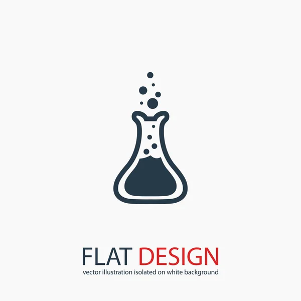 Laboratory glass  icon, vector illustration. Flat design style — Stock Vector