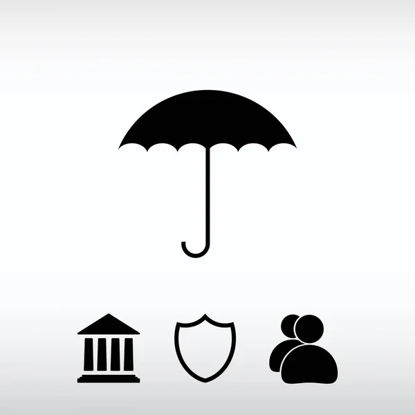 Umbrella  icon, vector illustration. Flat design style — Stock Vector