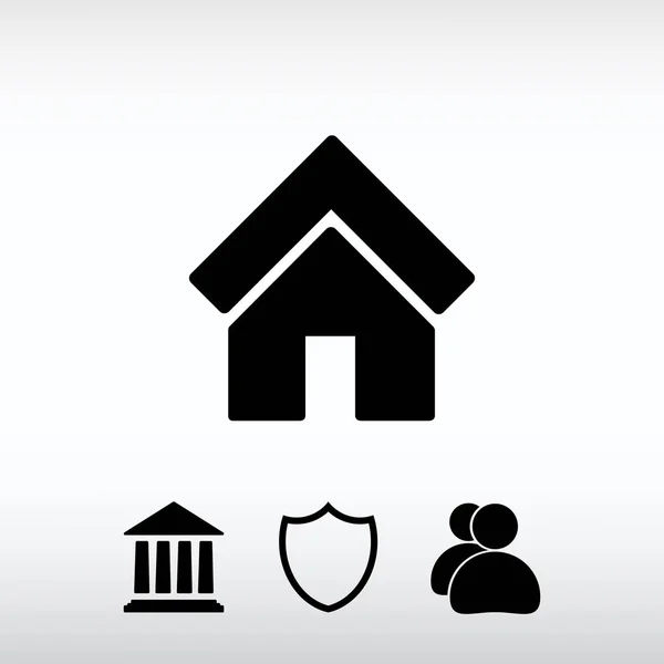 House icon, vector illustration. Flat design style — Stock Vector