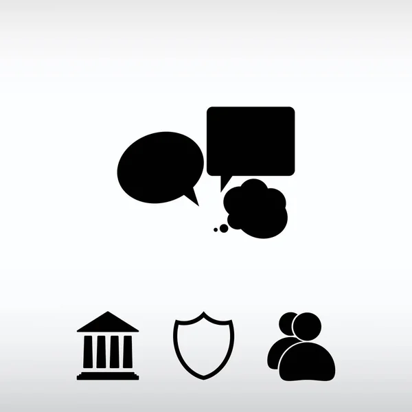 Speech bubbles  icon, vector illustration. Flat design style — Stock Vector