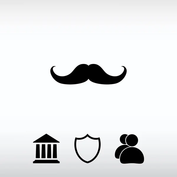 Ícone de bigode, ilustração vetorial. Estilo de design plano —  Vetores de Stock