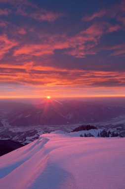 Karpatya dağlarında kış