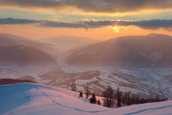 Winter in den Karpaten — Stockfoto