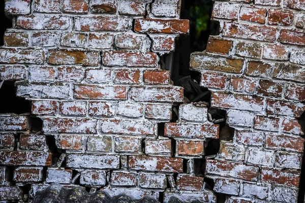 An old crumbling brick wall with huge cracks in through looks like a great screensaver for various purposes.