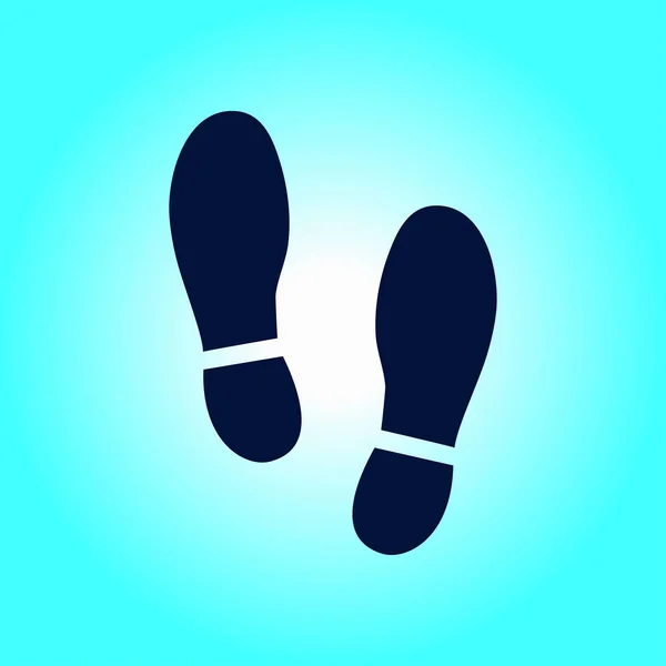 Symbole d'impression chaussure . — Image vectorielle