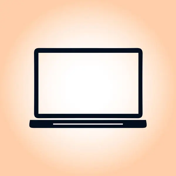 Symbole de signe d'ordinateur portable . — Image vectorielle