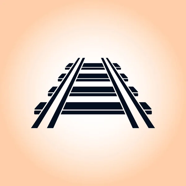Demiryolu işareti simgesi. — Stok Vektör