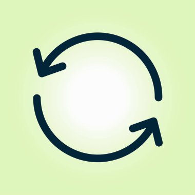 Ciircular ok işareti simge vektör. Düz tasarım stili.