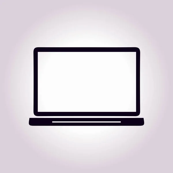 Laptop tecken symbol. — Stock vektor