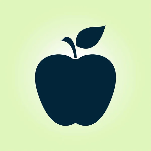 Yaprak elma simgesi. — Stok Vektör