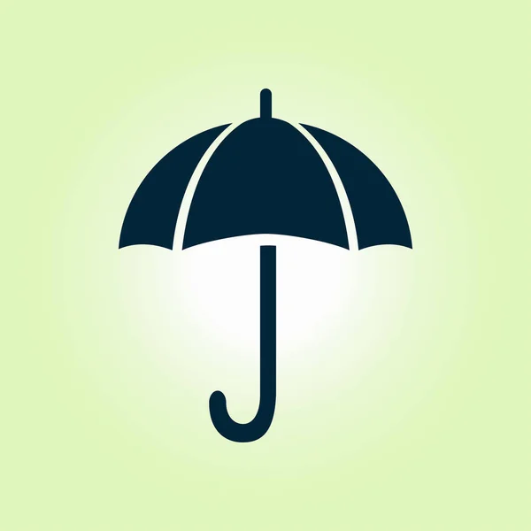 Umbrella sign icon. Rain protection symbol. Flat design style. Dark