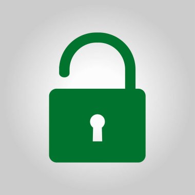 İşareti simgesi kilidini.