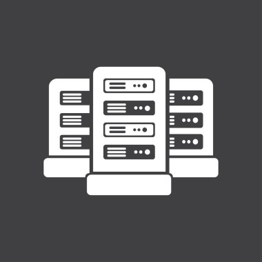 Sunucular içinde veri merkezi.