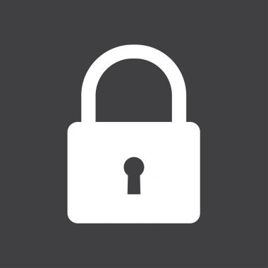 Kilit işareti simgesi.