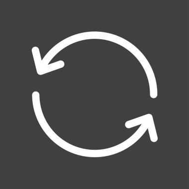 Ciircular ok işareti simge vektör. Düz tasarım stili.