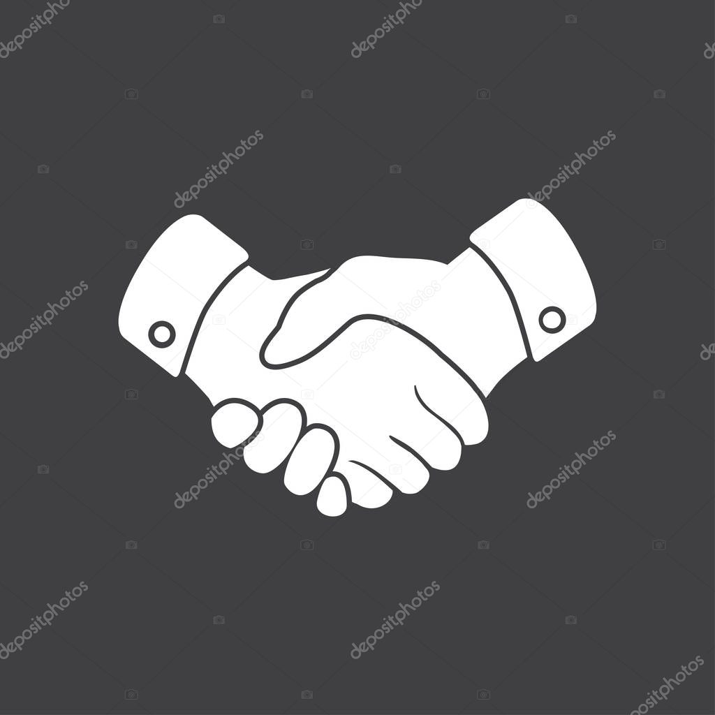 Handshake sign icon.