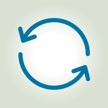 Ciircular ok işareti simge vektör. Düz tasarım stili.