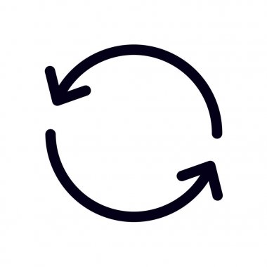 Ciircular ok işareti simge vektör. Düz tasarım stili.