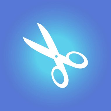 Makas ile kesme hatları simgesi.