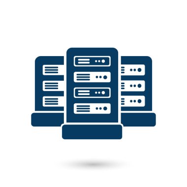 Sunucular içinde veri merkezi.