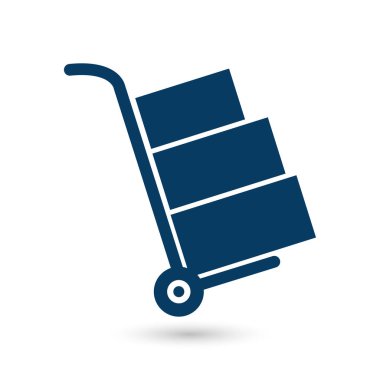 el arabası ile karton kutu.