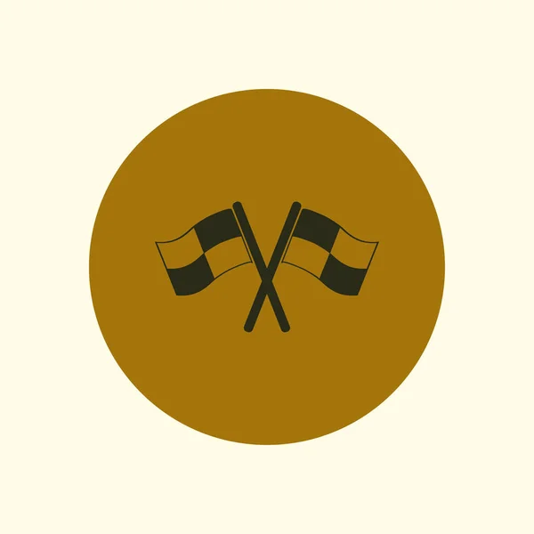 Значок Прапора Символ Позначки Розташування Перевірений Знак Прапорів Стиль Плоского — стокове фото