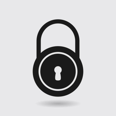 Kilit işareti simgesi.