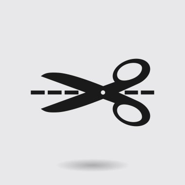 Makas işareti simgesi.