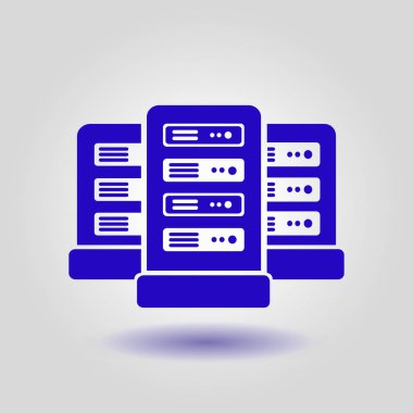 Sunucular içinde veri merkezi.