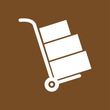 el arabası ile karton kutu.