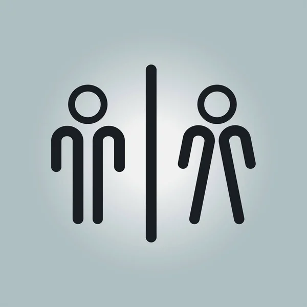 Tuvalet işareti simgesi. — Stok Vektör